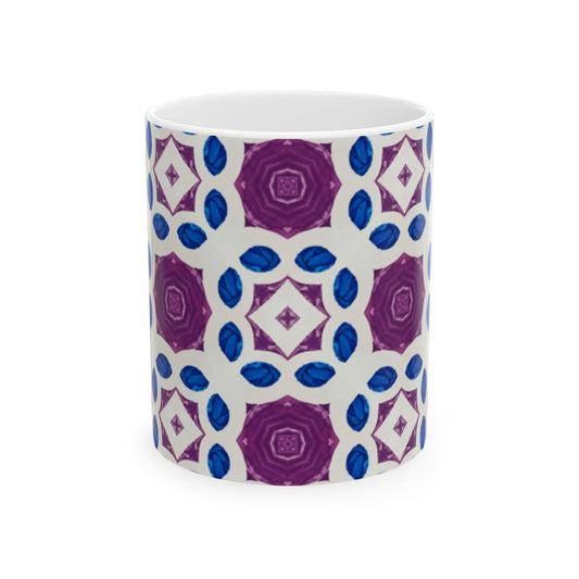 Colorful Ceramic Mug, Beautiful Intricate Design, Tea Cup, Coffee Mug, Wake Up Mug, 11oz 15oz Mug